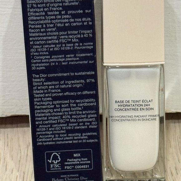 Dior Forever Glow Veil 24h Hydrating Radiant Makeup Primer Concentrated 30ml NIB - Picture 4 of 5